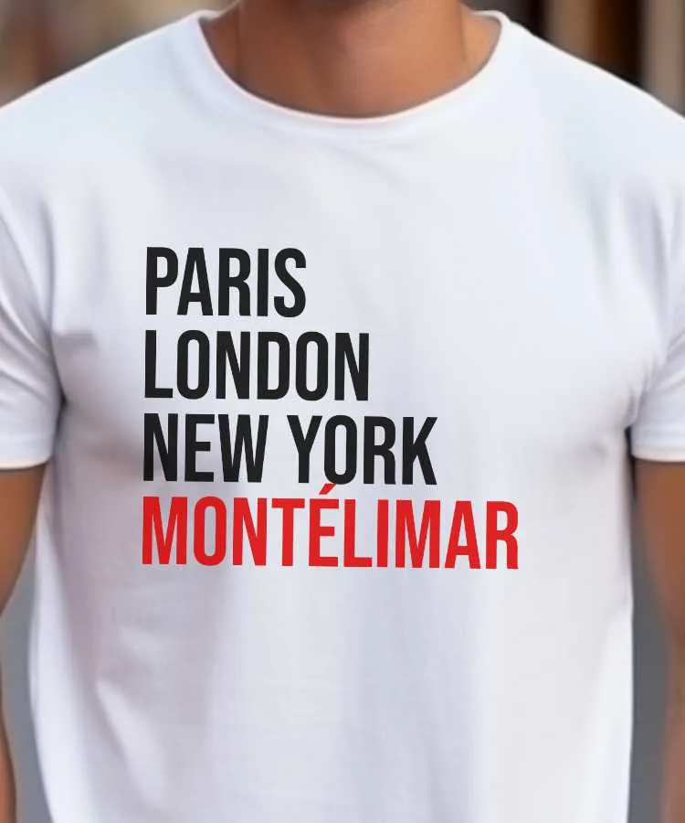 T-Shirt Paris London New York Montélimar