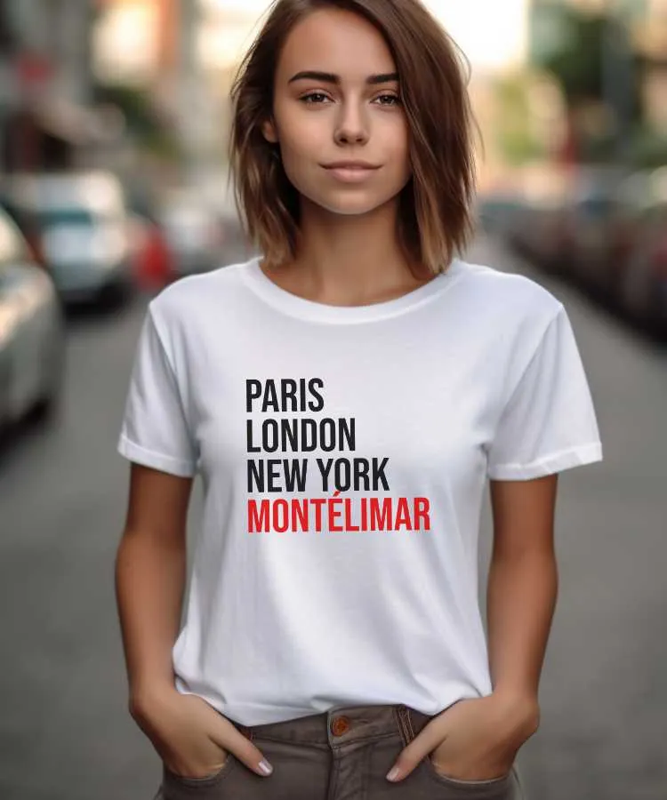 T-Shirt Paris London New York Montélimar