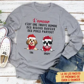 T-Shirt Personnalisé Manches Longues - Des Poils Partout En Ce Noël