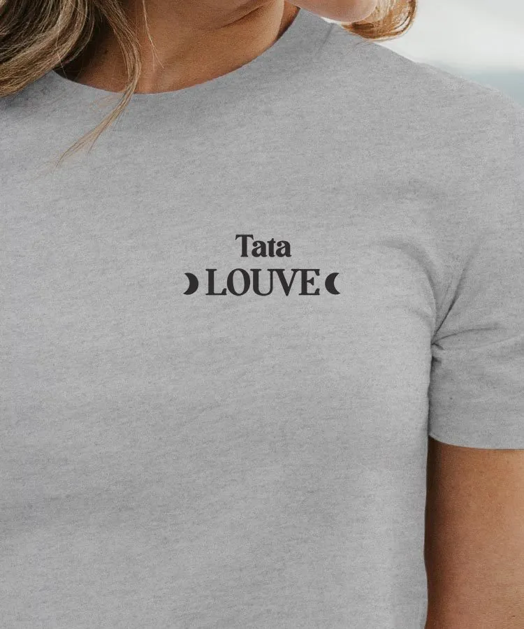 T-Shirt Tata Louve lune coeur Pour femme