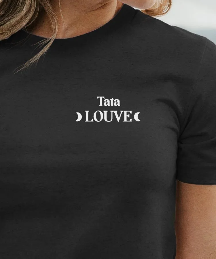 T-Shirt Tata Louve lune coeur Pour femme