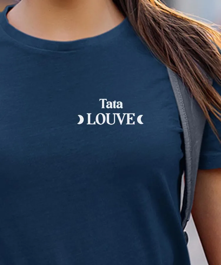 T-Shirt Tata Louve lune coeur Pour femme