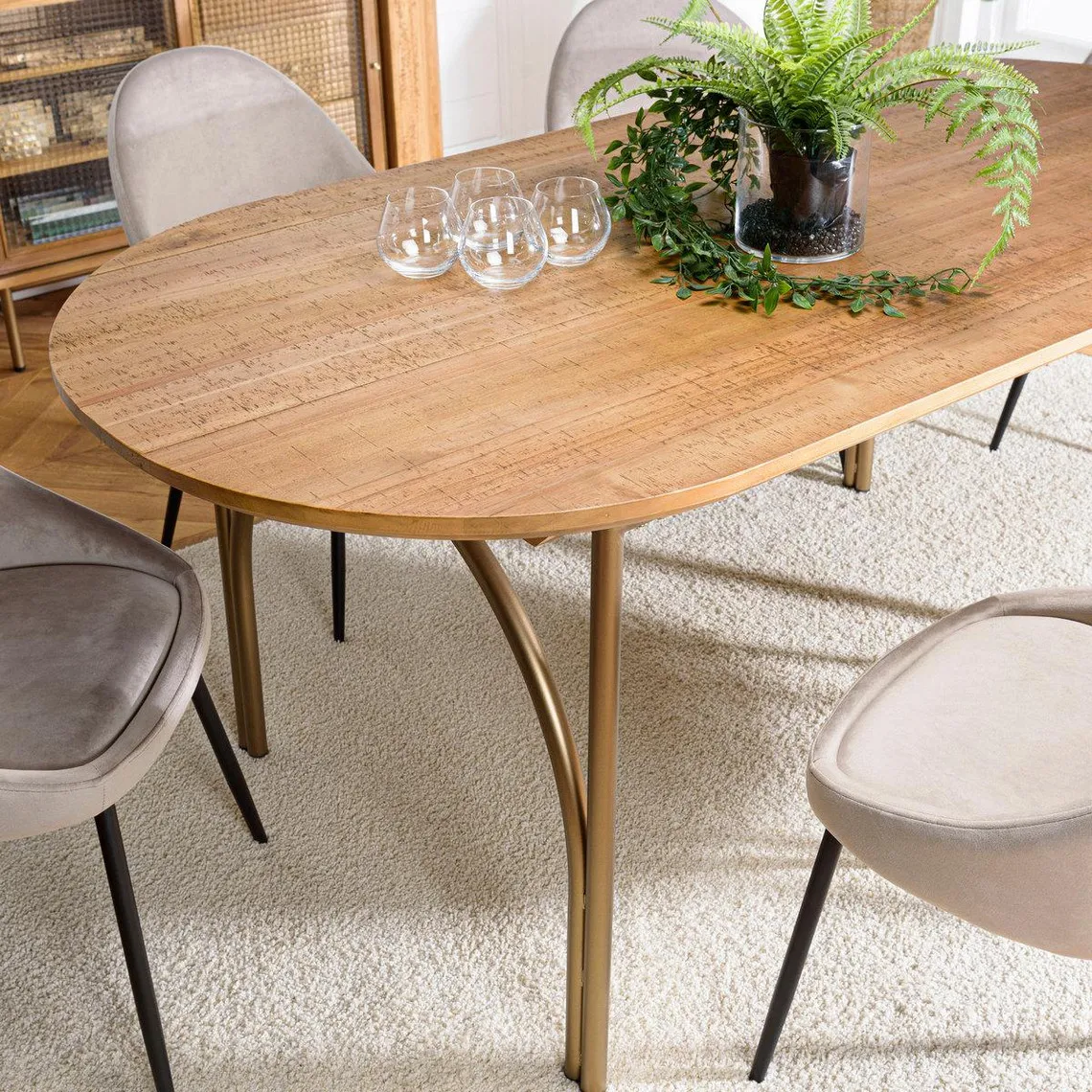 Table à manger YSEULT bois Peuplier 180x90cm | 3 Suisses