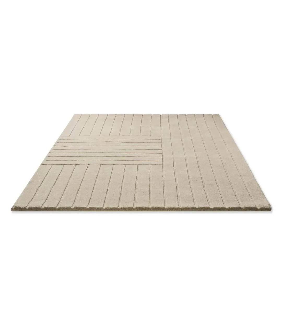 Tapis salon DEDUNE tufté main en laine