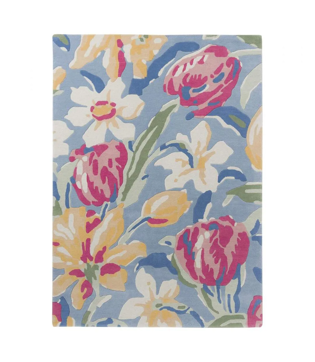 Tapis salon TULIPS tufté main en laine