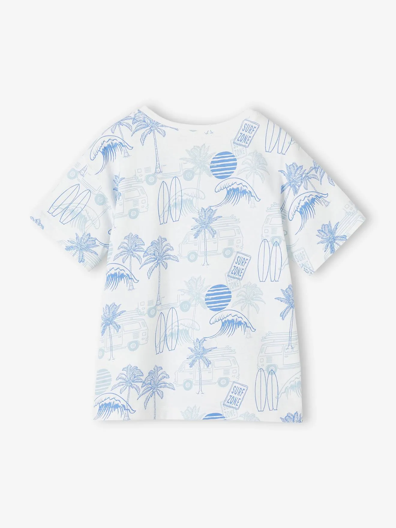 Tee-shirt motifs graphiques vacances garçon bleu ardoise - Vertbaudet