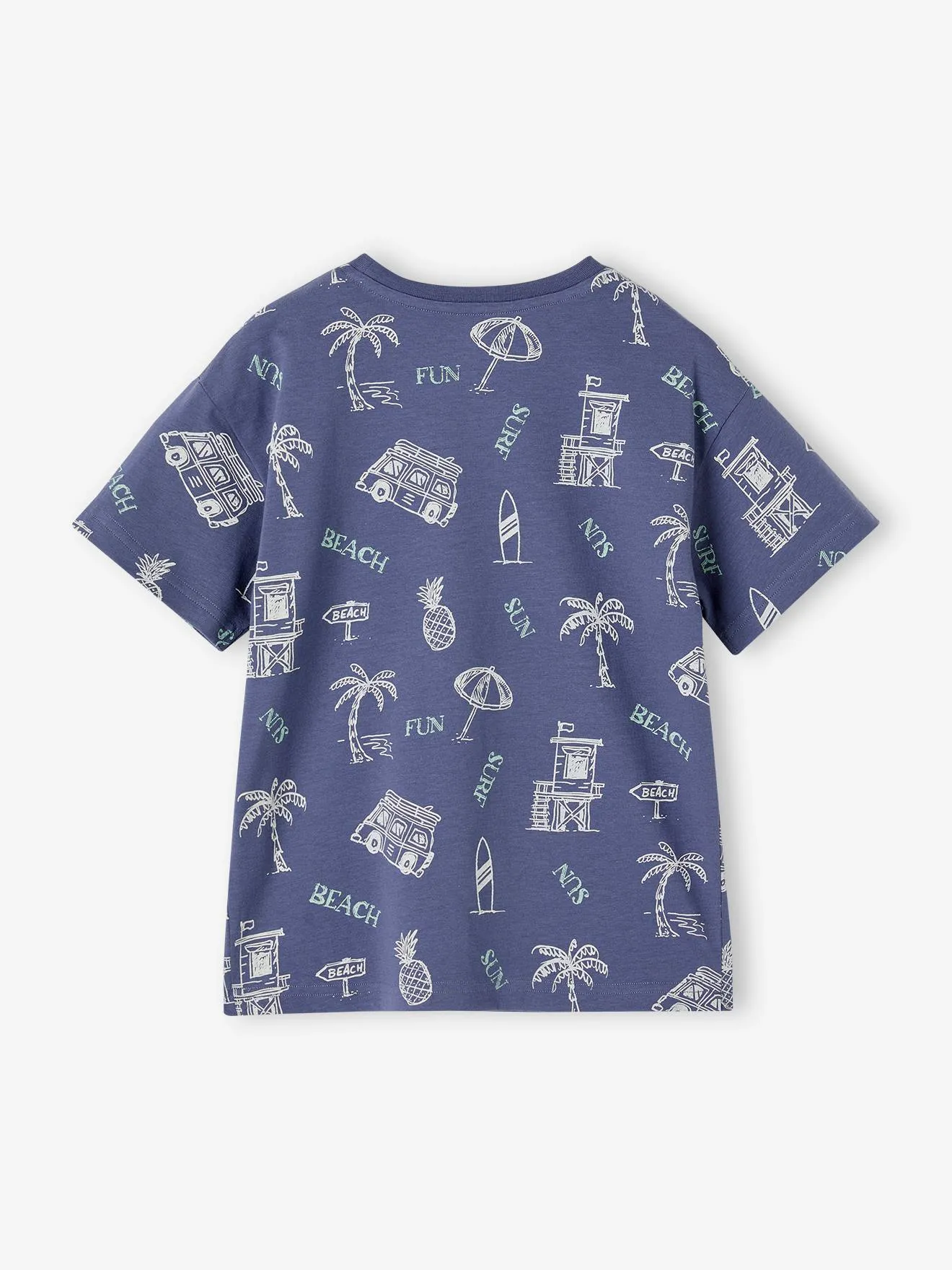 Tee-shirt motifs graphiques vacances garçon bleu ardoise - Vertbaudet