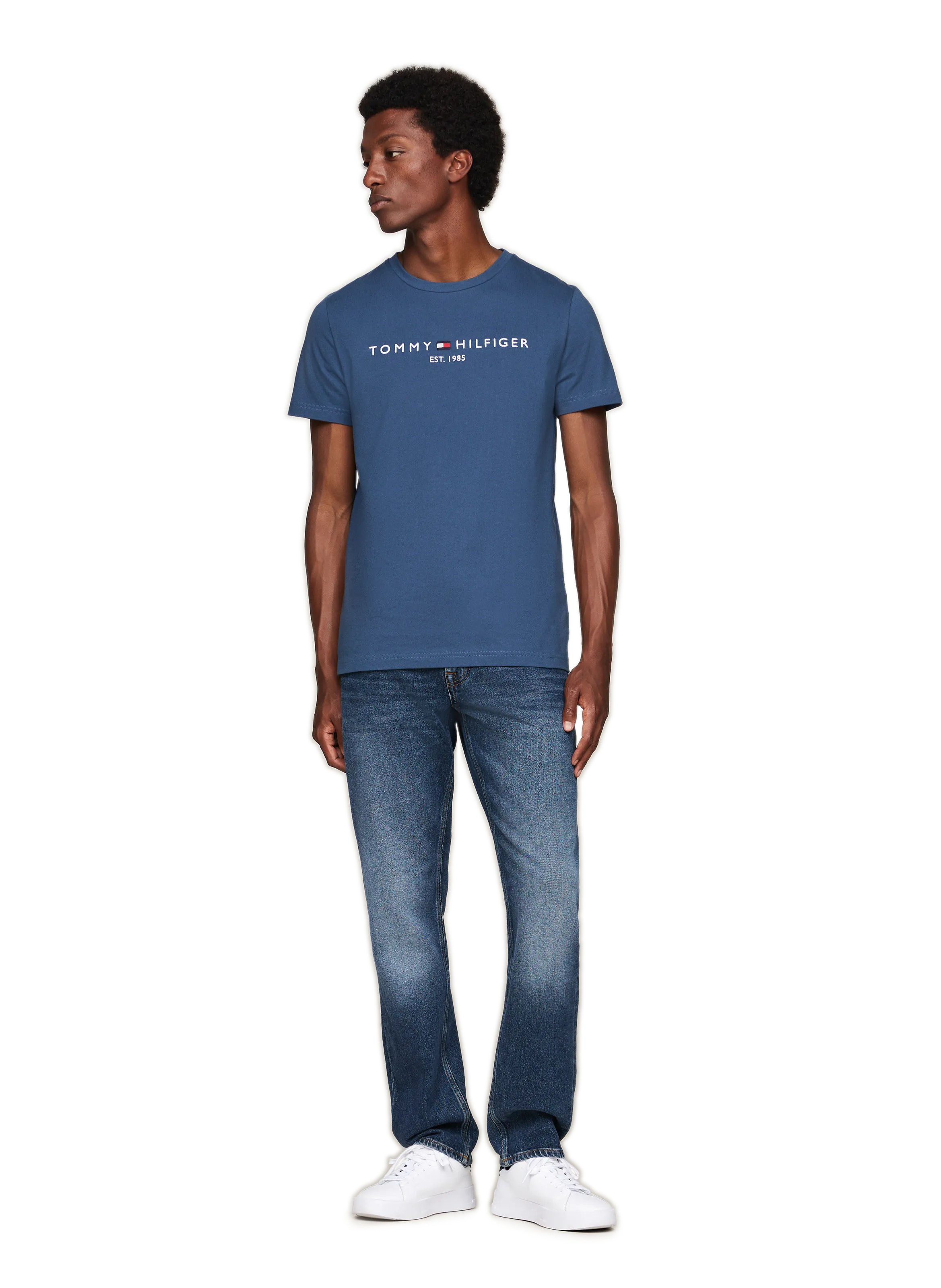 TOMMY HILFIGER  T-shirt en coton - Bleu