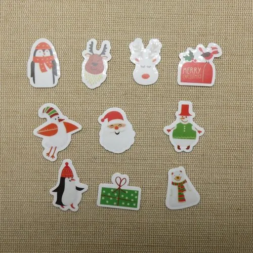 Étiquettes autocollant noël scrapbooking cadeaux décoration carte / 25pcs